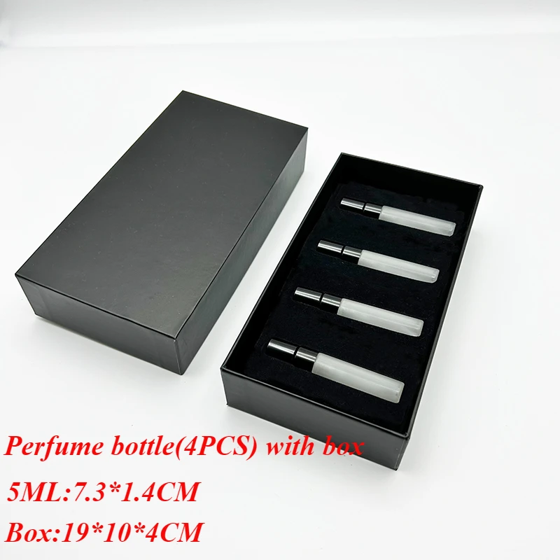 5ml Perfume Frosting Bottle with Luxury Hard Box 19X10X4CM Empty Perfume Bottle Customized Logo Box Refillable Perfume Bottle