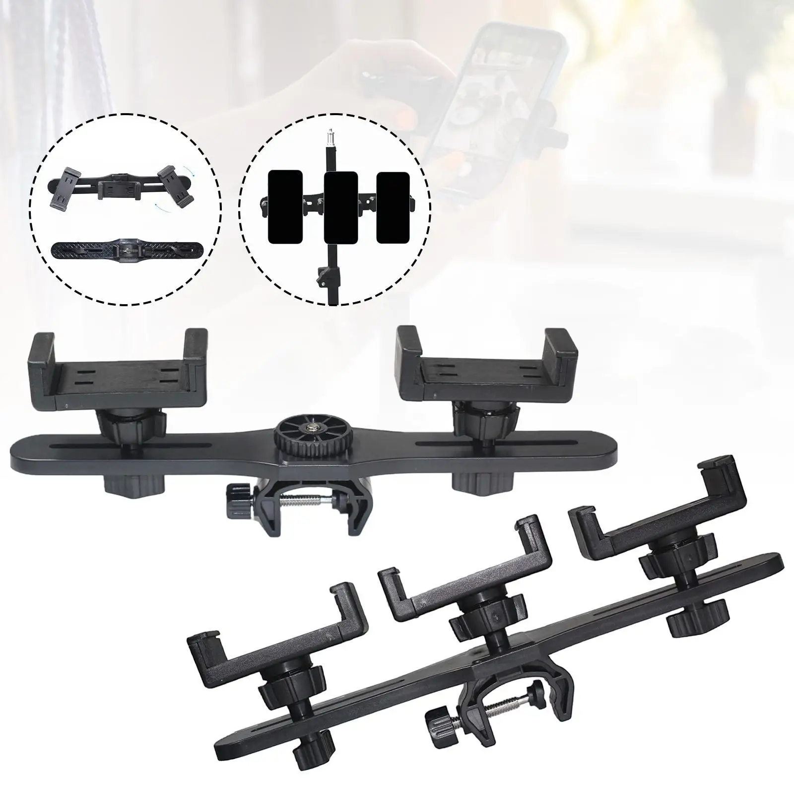 حامل جوّال بلاستيكي متعدد الوظائف قابل للدوران عالمي للهبوط قابل للتعديل حامل هاتف محمول لتسجيل فيديو السيلفي البث المباشر #2