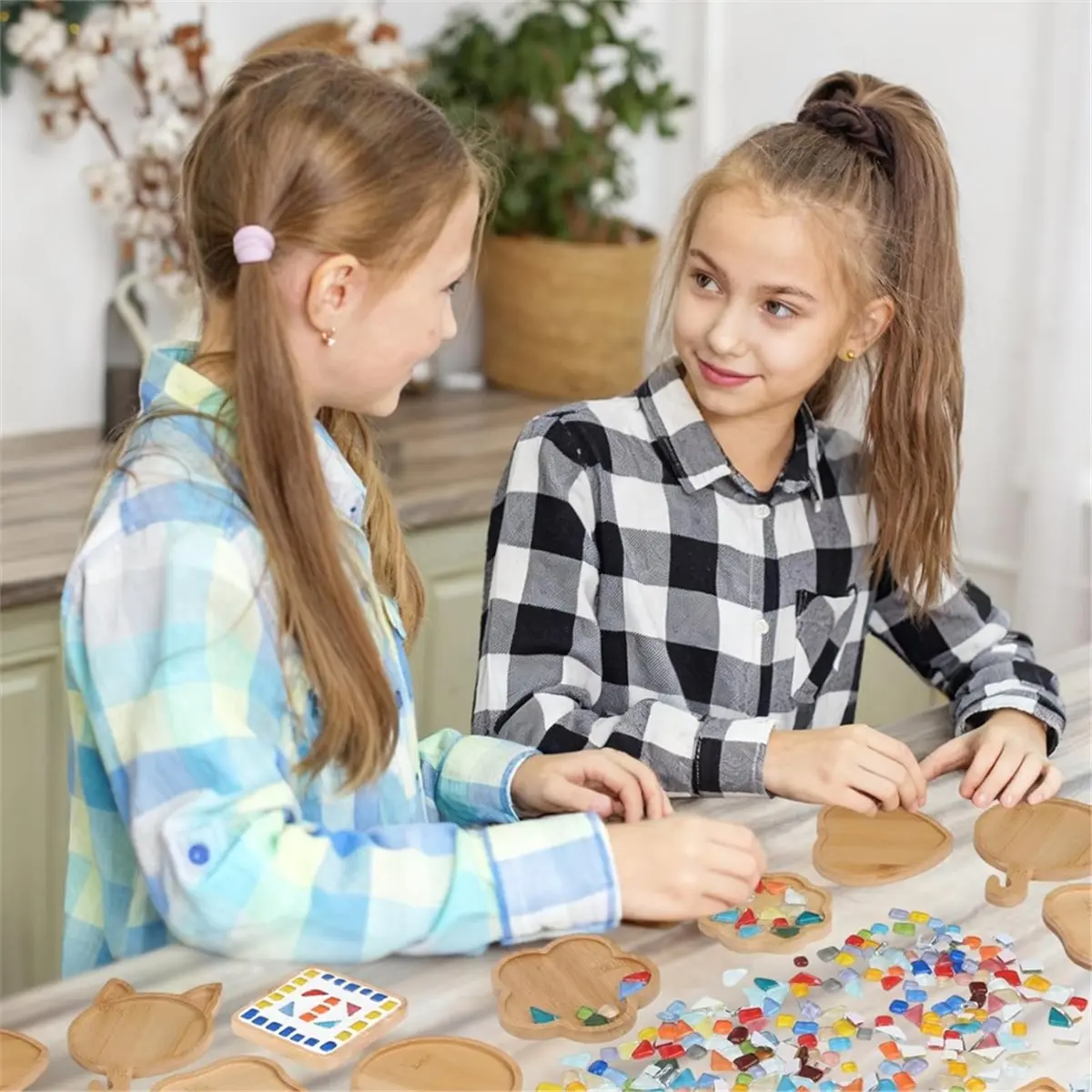 

12 шт. бамбуковые основания для мозаики разных форм для набора мозаичных подставок «сделай сам», деревянная пустая основа, подставка для чашек для питья, пустая основа