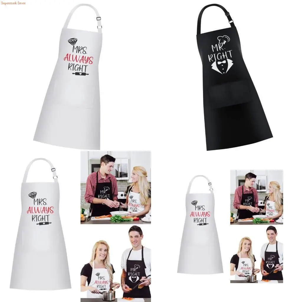 

мы унисекс пары кухонная фартук MS MS Print Fabric Easy Tie Design Apparel