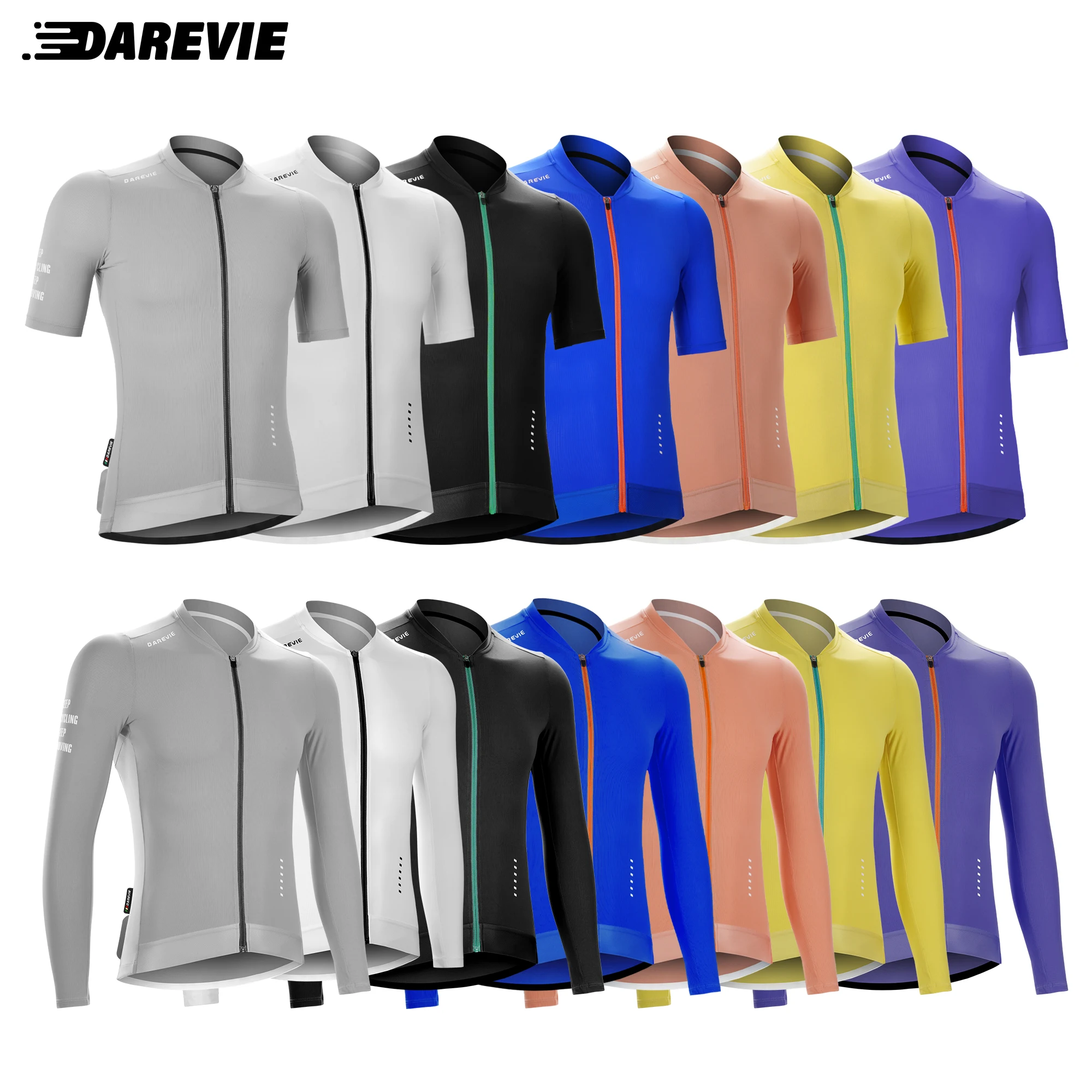DAREVIE UV 방지 프로라인 사이클링 저지, SPF 50 +, 미끄럼 방지, 남성 Maillot, 쿨 테크놀로지, 빠르게 건조되는 여성 의류