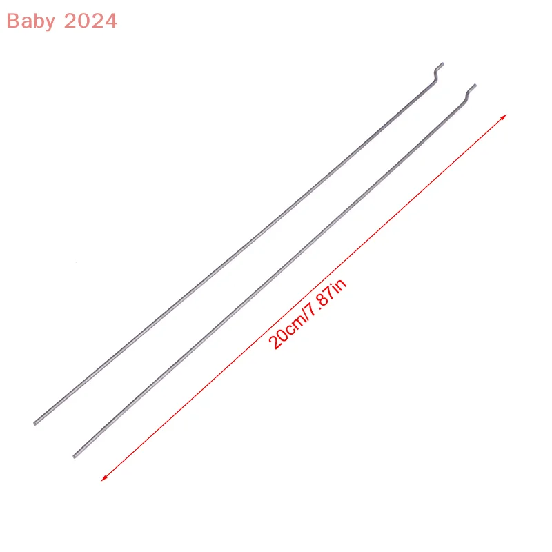 10Pcs Z 유형 서보 연결로드 스틸 와이어 풀 제어 레버 RC 비행기 헬리콥터 각도 조정을위한 20CM 길이