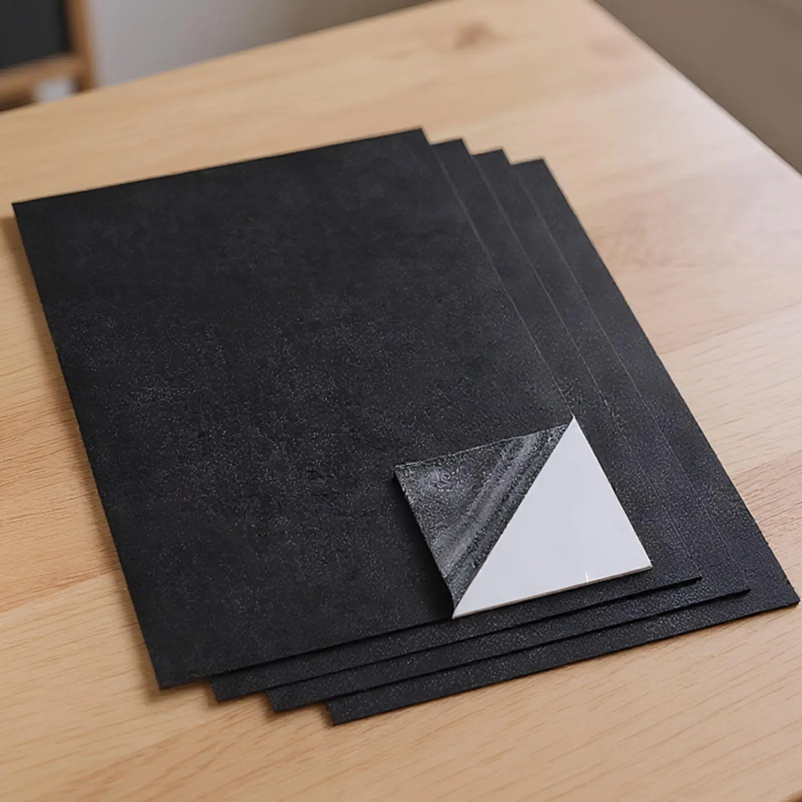 แผ่นโฟมกาว 4 ชิ้น วัสดุความหนาแน่นสูง ตัดได้ แผ่นป้องกันพื้น แผ่นโฟมกาวติดเฟอร์นิเจอร์