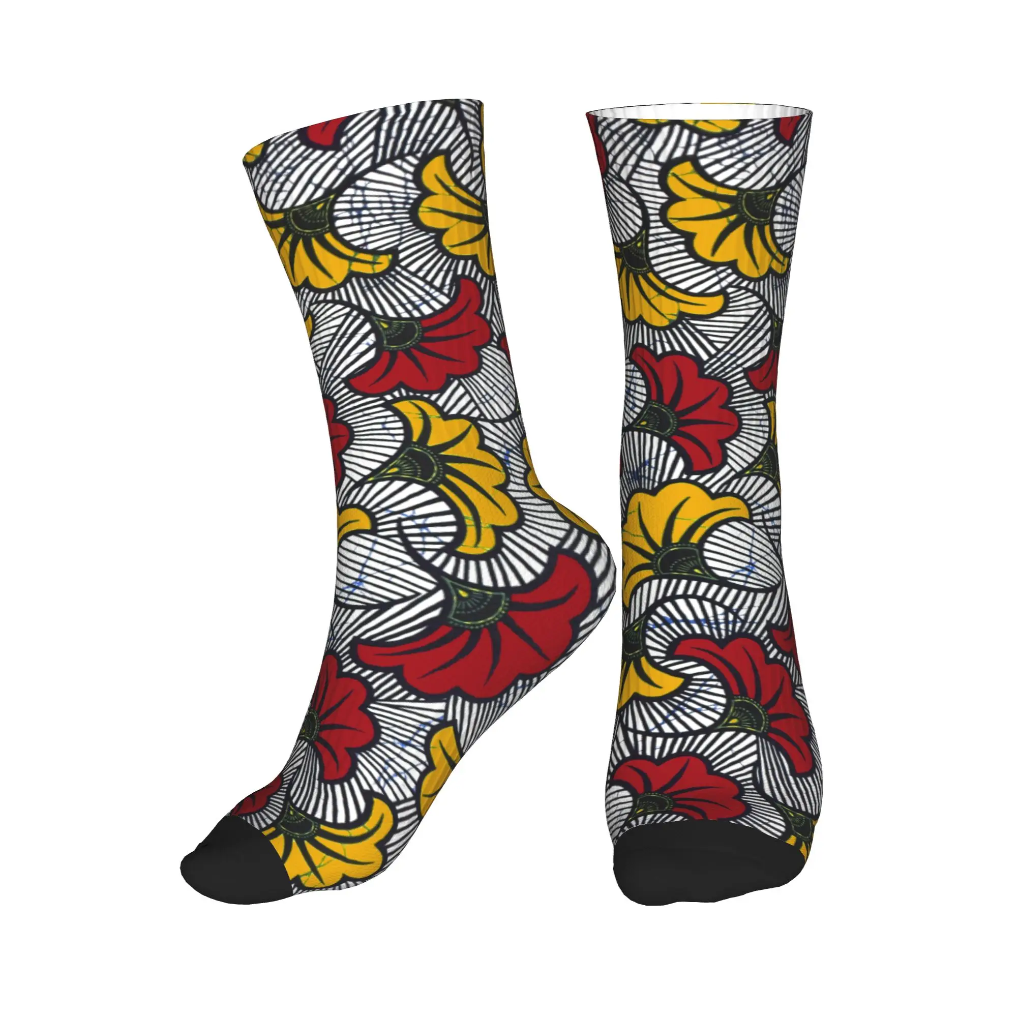 

Funny Traditional Geometric African Ethnic Tribal Ankara Pattern Dress Socks Unisex Warm Comfortable 3D Printing Crew Socks