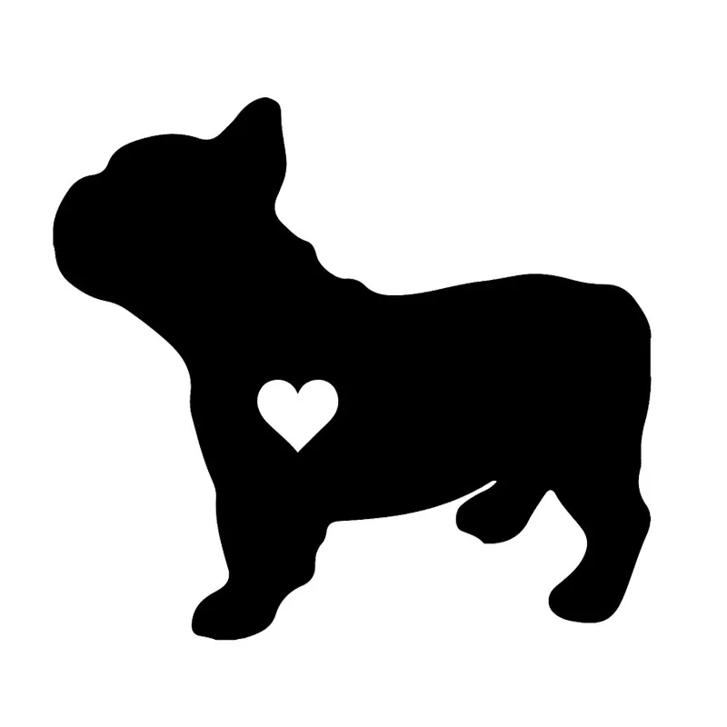 

M354# 15x13cm Personality Car Sticker French Bulldog Animal Waterproof Sunscreen Anti-UV Decal Decoration Vinyl