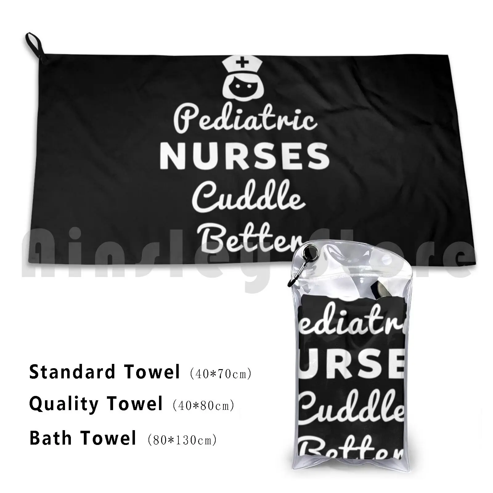 Pediatric Nurses Cuddle Better-Fun Registered Nurse Custom Towel Bath Towel Nurse Nurse Gift Pediatric