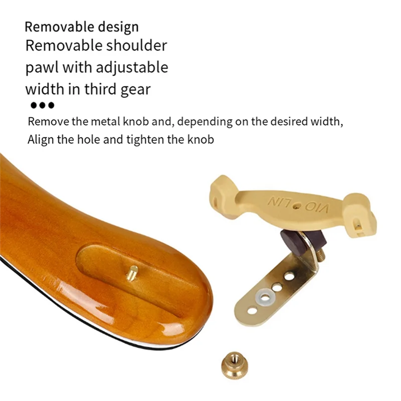 AED2-IRIN الكمان الكتف الراحة 4/4 الأوروبي القيقب الكمان الكتف وسادة الذقن الراحة الطفل الكبار المبتدئين وسادة الكتف