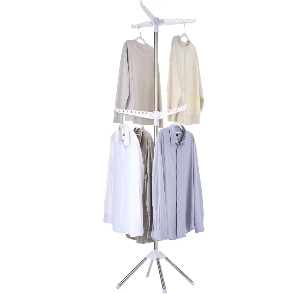 

Clothes Drying Rack Foldable, 74.8 inch 2 Tier Laundry Drying Rack with Rotating Clothes Rail for 54 Pieces of Clothes, Space Sa