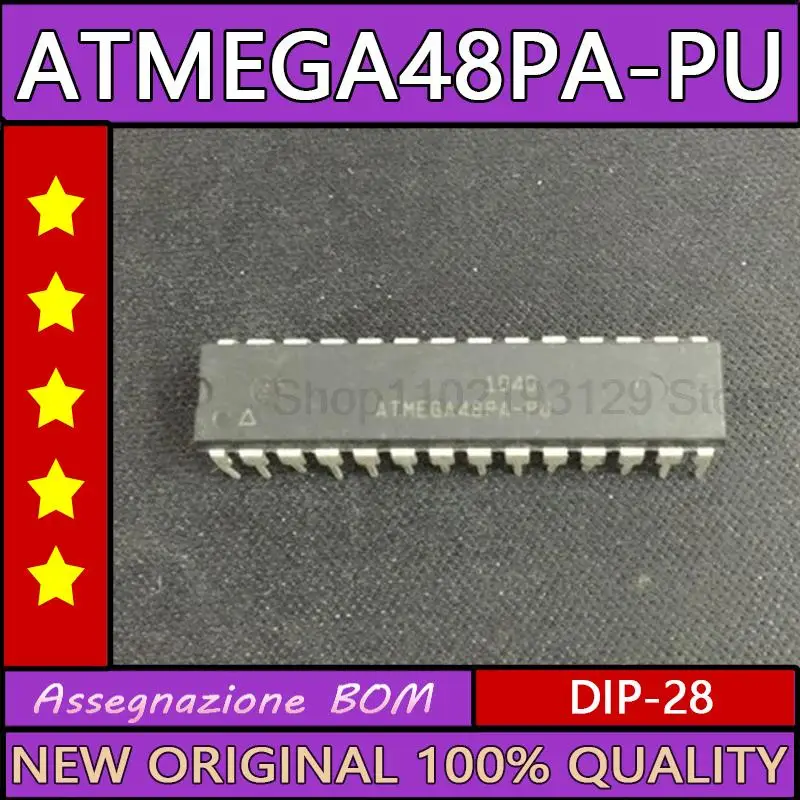 10PCS ATMEGA48PA-PU ATMEGA48PA ATMEGA48 DIP28 New original ic chip microcontroller