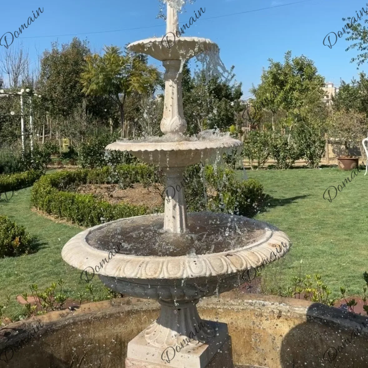 Cast Iron 3-Tier Fountain Vintage Rustic Garden Decor Antique Patio Water Feature