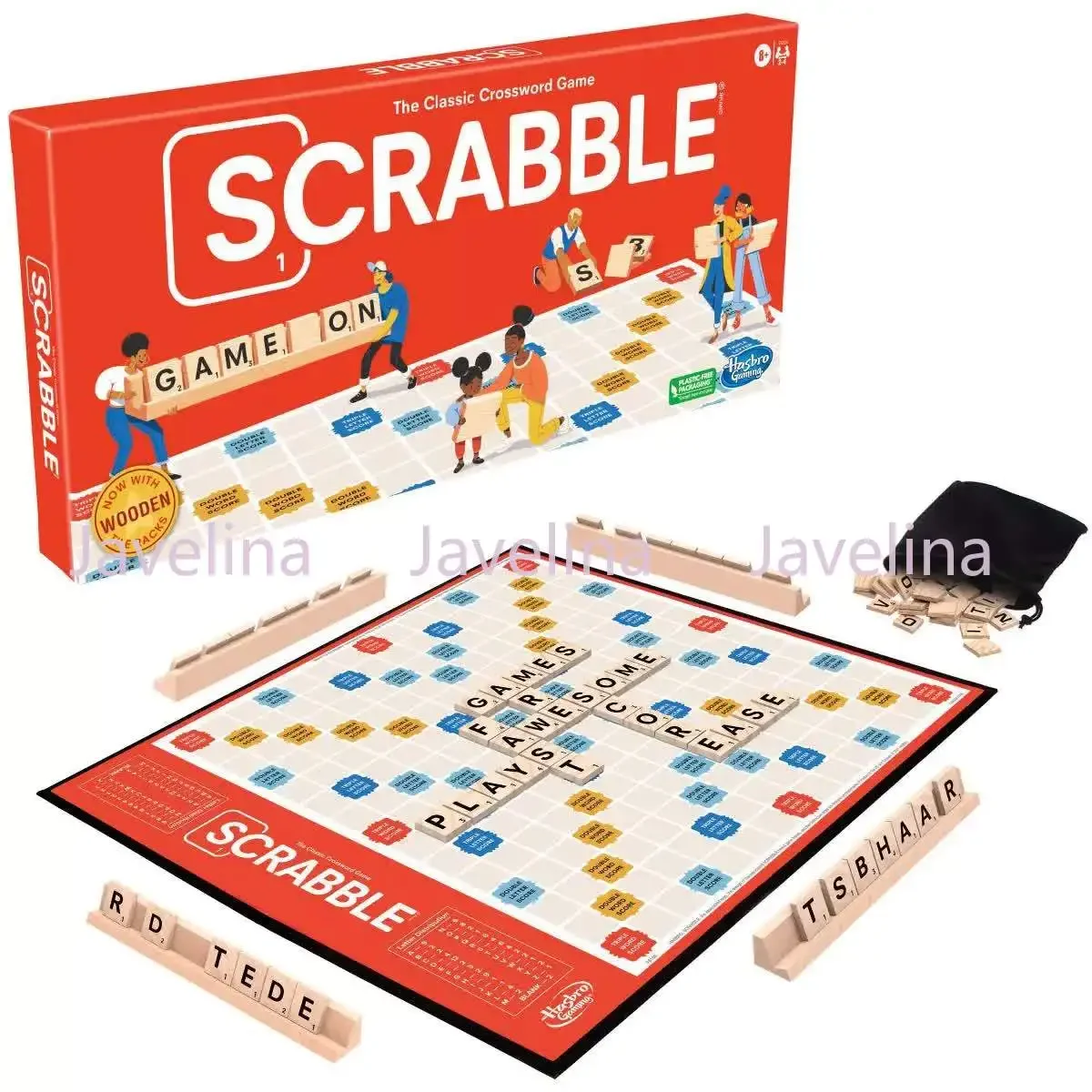 Classic Scrabble spelling game, battle to fill in words in English, memorize vocabulary, spell German