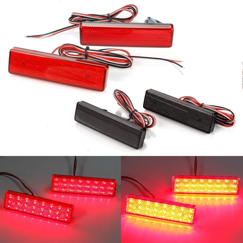 2Pcs Car LED Rear Bumper Light Brake Lamp For Opel Vauxhall Vivaro Renault Trafic Nissan Primastar 2001-up UK Europe Model Only