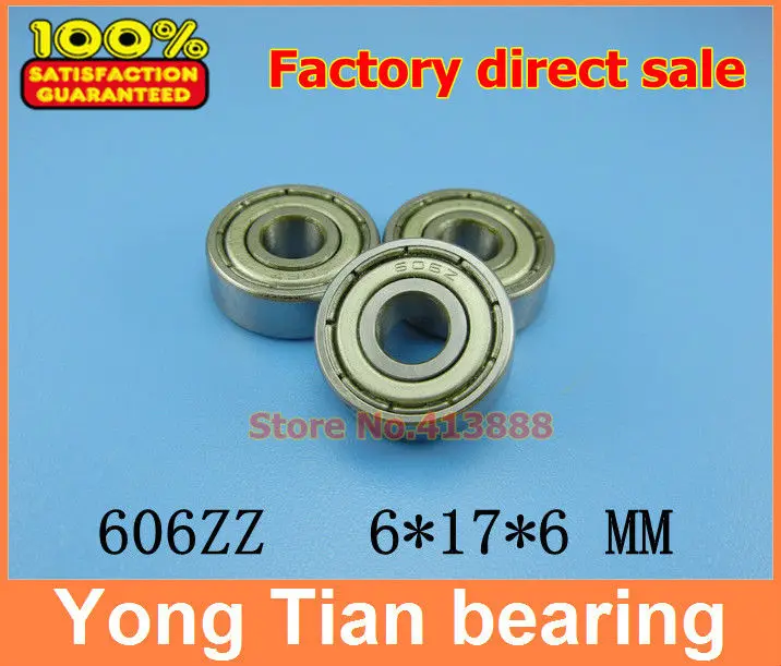 

NBZH bearing1000pcs/lot Free Shipping Wholesale Double Shielded Miniature Deep Groove Ball Bearings 606ZZ 6*17*6 Mm