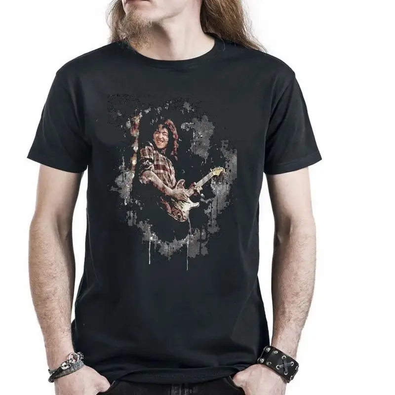 Rory Gallagher Abstract Art Premium Camiseta unisex con cuello redondo