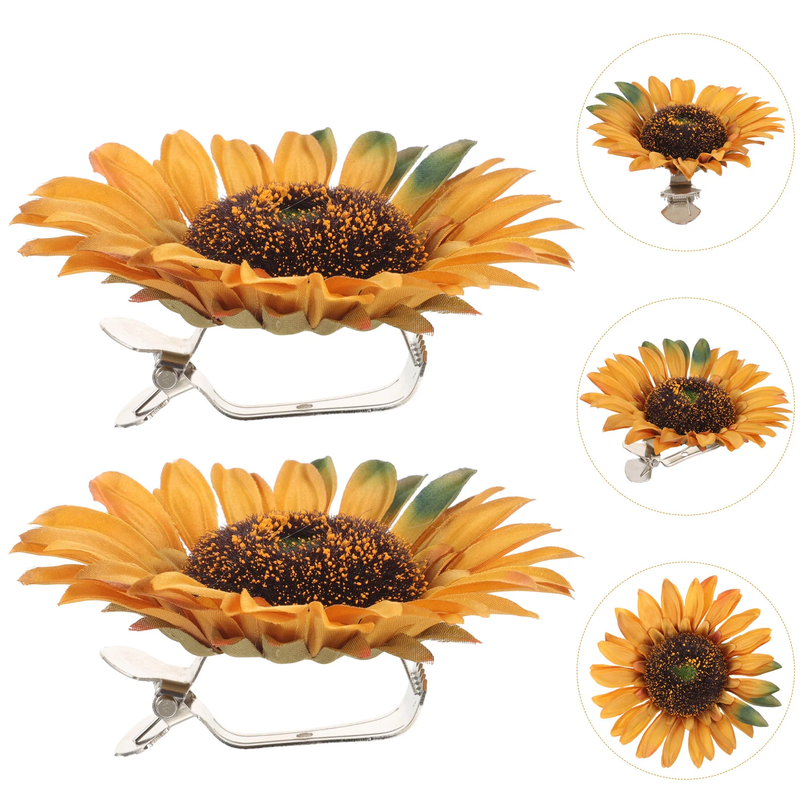 

2Pcs Curtain Tiebacks Sunflower Design Drapery Clamps for Home Hotel Window Decoration Accessories Metal