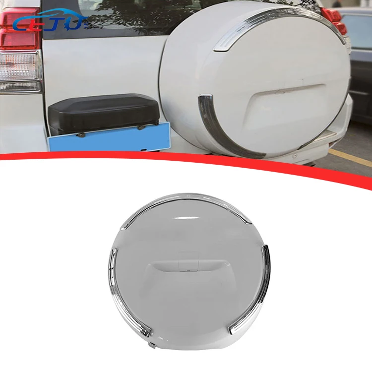 High Quality 4x4 Accessories Back ABS Spare Tire Cover For T-oyota Prado FJ150 2014-2017