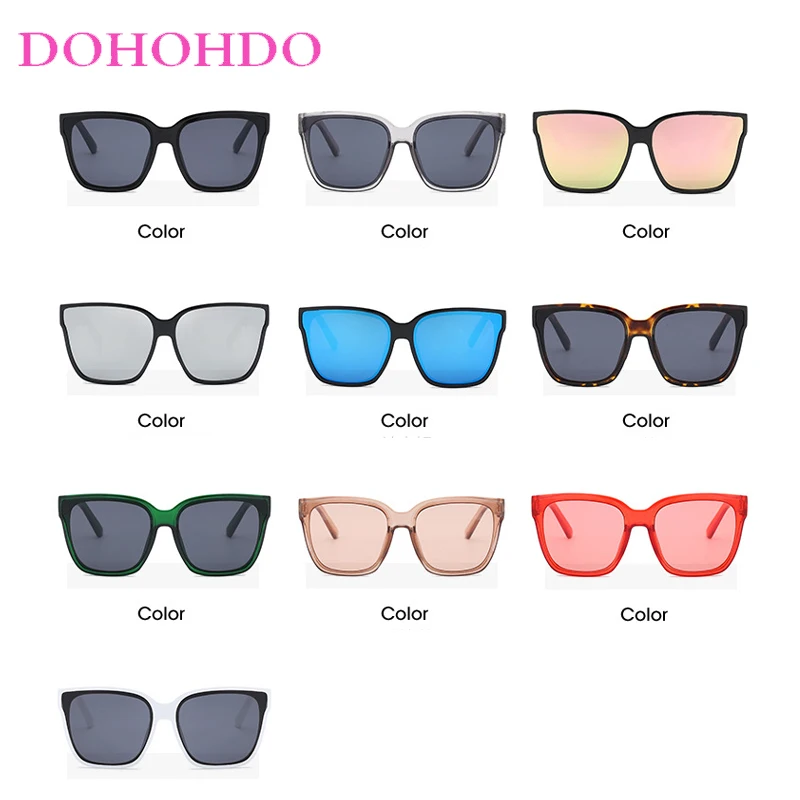 Classic Square Sunglasses For Women Men Trendy Vintage Luxury Brand Big Frame Eyeglasses Travel Driving Sunglasses Unisex UV400