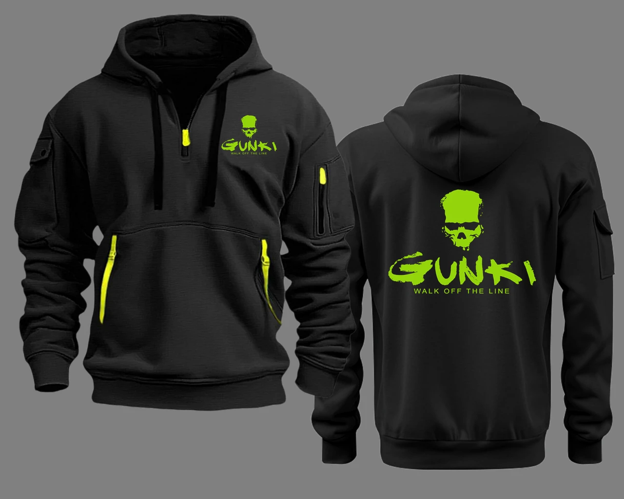 Just Fish It Gunki Love Fishing Semi-Zip pull à capuche hommes manteaux à capuche sweat à capuche hommes vêtements de sport veste décontractée