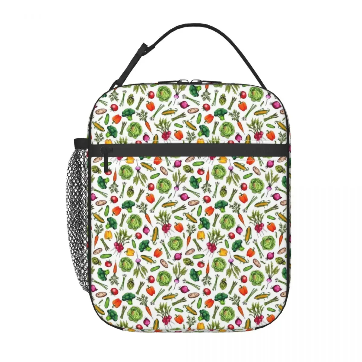 Lunch Bag Radishes Convenient Lunch Box For Unisex Vegetable Picnic Cooler Bag Funny Waterproof Tote Food Bags
