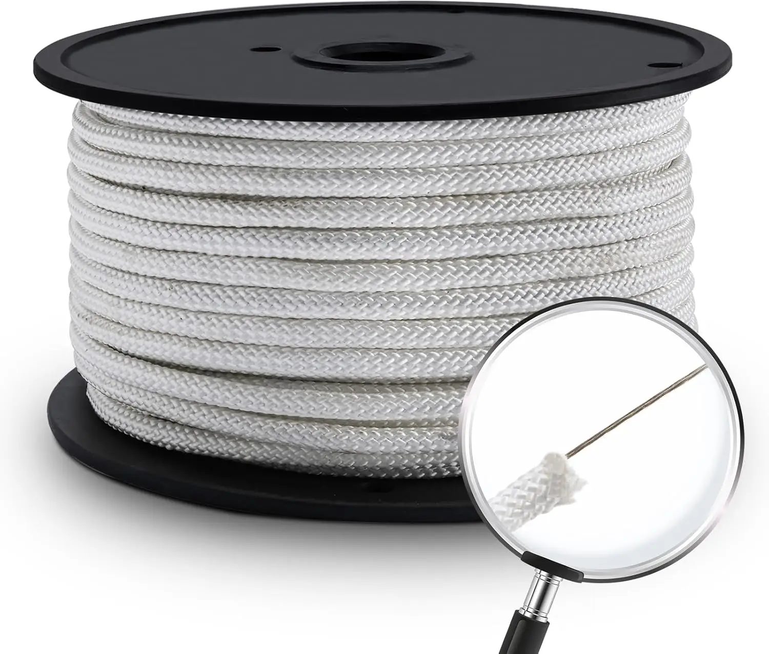 

Полиэстеровый плетеный канат для флагштоков 5/16 дюйма x 150 футов со стальным сердечником, морского класса, для надежного использования на открытом воздухе