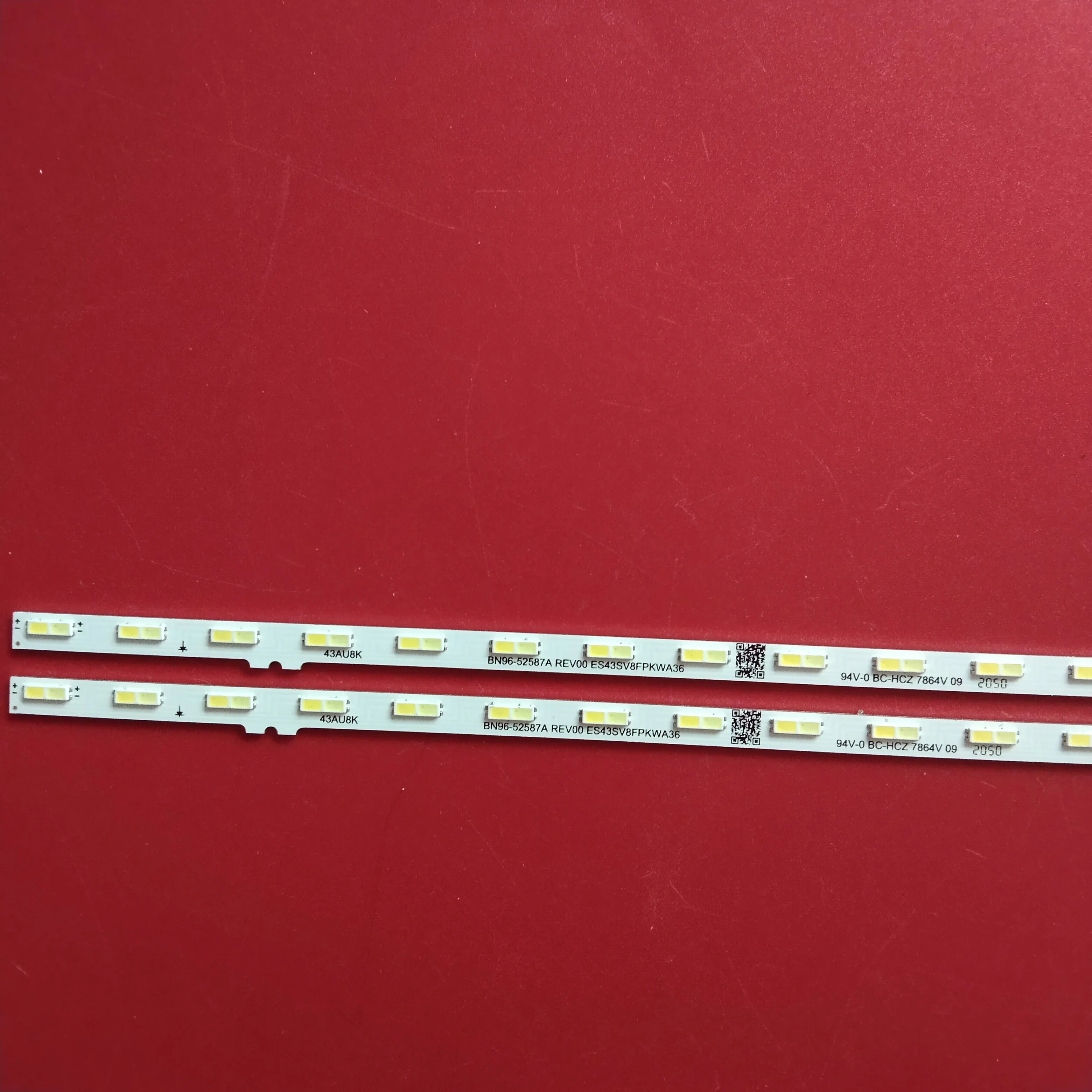 Tiras de luces LED de retroiluminación, accesorio para Samsung UN43AU8000 UE43AU8000 UE43AU7100 UE43AU8005K LM41-01040A 43AU8K BN96-52587A, 2 unidades