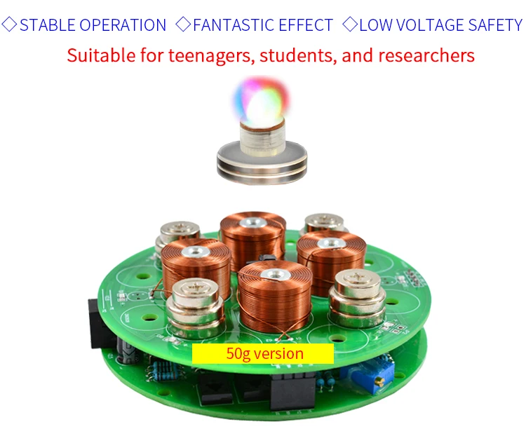 CIRMECH Intelligent Magnetic Levitation Push Type Magnetic Levitation DIY Kit DC12V 2A New Style Suspension Magnetic