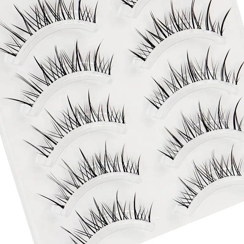 5 Pairs Of False Eyelashes Cartoon Devil Style Transparent Stem Natural Simulation Eye Makeup Tools