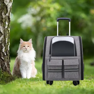 Tragbarer Katzenrucksack, Rucksack zum Transport von Haustieren, kleiner Katzentransportbeutel, Welpen, Outdoor -Reise, transparent 8 Hauptverkaufskatze - №5