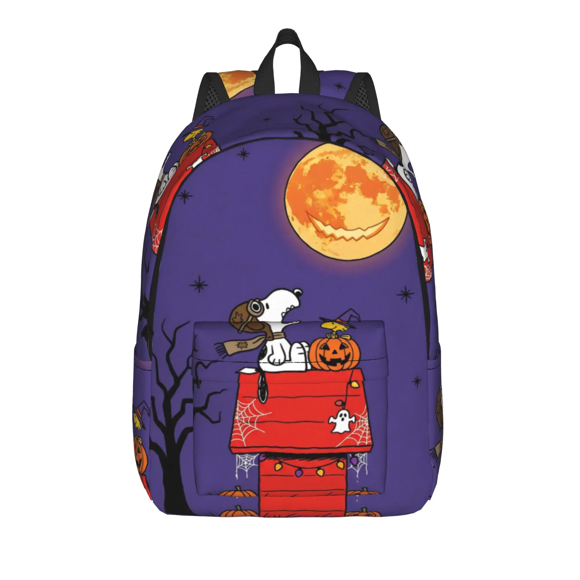 Cute Snoopys Halloween Wallpaper Backpack for Men Women Cool High School Business Daypack  Laptop Shoulder Bag Sports