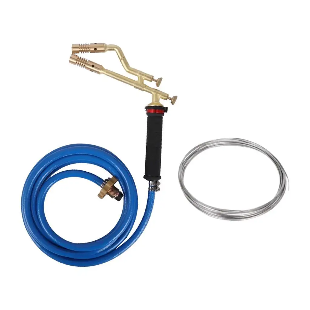 Propane Torch Head Accessories Anti Slip Handle Easy to Install with Welding Wire for Soldering Cooking Heating Welding Barbecue