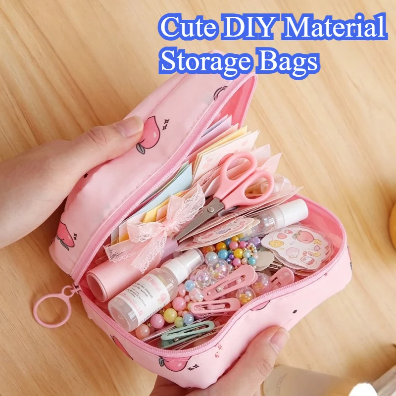 DIY Material Storage Bag Cartoon Sanitary Pad Storage Bag for Girls Menstrual Period, Portable Aunt Bag, Sanitary Napkin Sorting