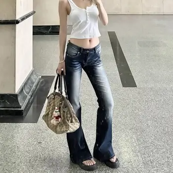 10 best sales Calça jeans de cintura baixa estilo anos 2000 - №2