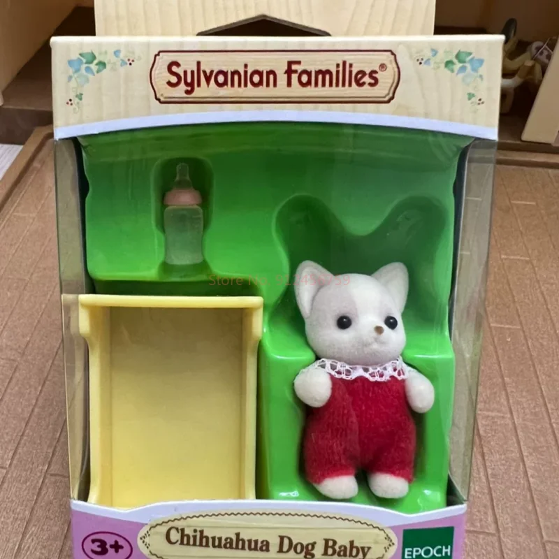 Anime Sylvanian Families Doll Figurka Chihuahua Dog Family Forest World Kawaii Dekoracja Model Wisiorek Ozdoba Prezent Urodzinowy