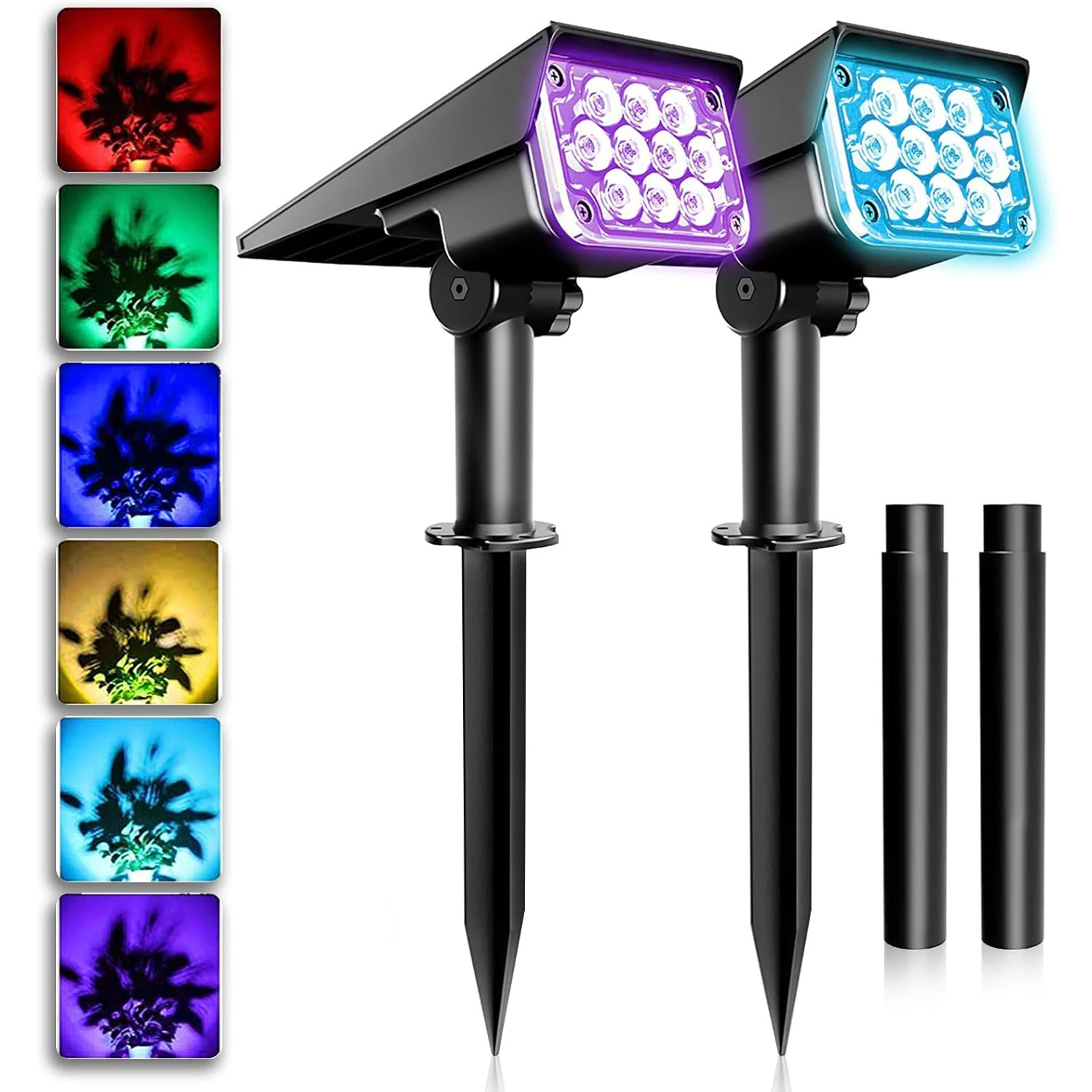 2Pcs Solar Led Ligh… - image
