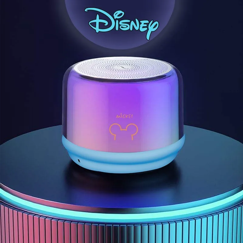 Original Disney HZX-A9 Bluetooth Speaker Mini Portable HIFI SoundBox TF-Card Audio Noise Reduction Lighted Soundbar Long Standby