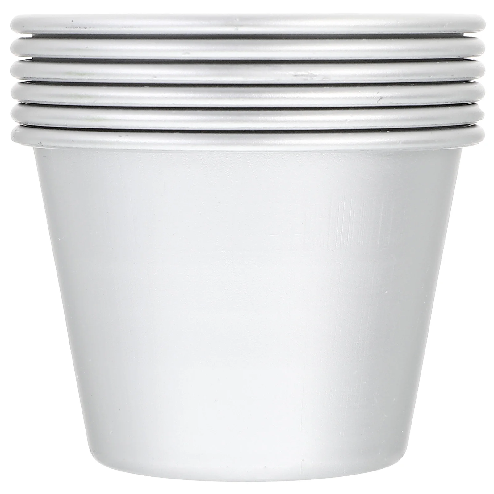 

6Pcs Lightweight Aluminum Alloy Cake Pans Resistant to Deformation Easy Release Cleaning Aluminum Alloy Cake Pans