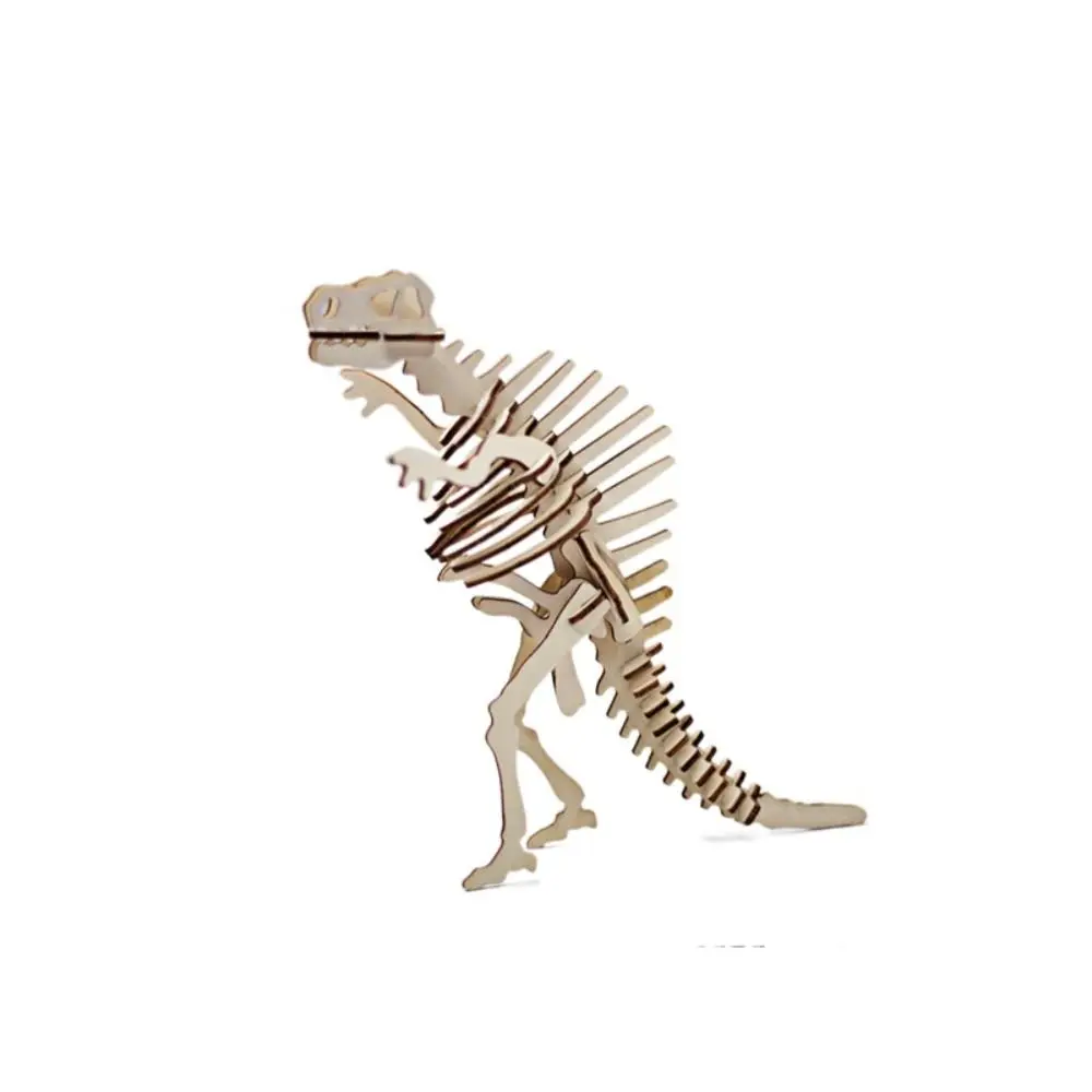 

Deinonychus 3D Wooden Dinosaur Puzzle Triceratops Diplodocus DIY Dinosaur Model Montessori Handmade Tyrannosaurus Jigsaw