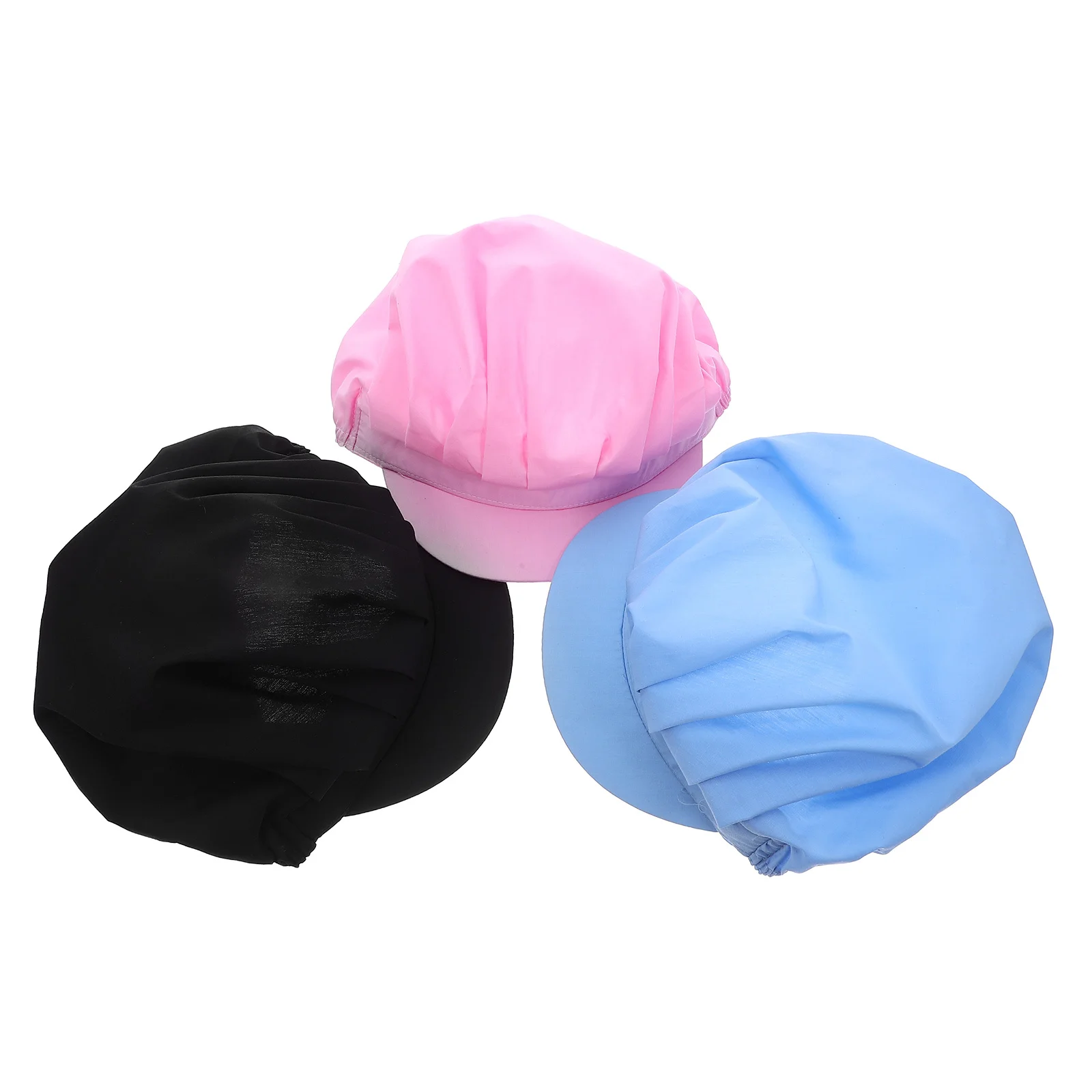Gorros de Chef para cocina, gorros elásticos transpirables para servicio de comida, gorros de Catering duraderos y reutilizables, gorro de Chef Unisex, 3 uds.