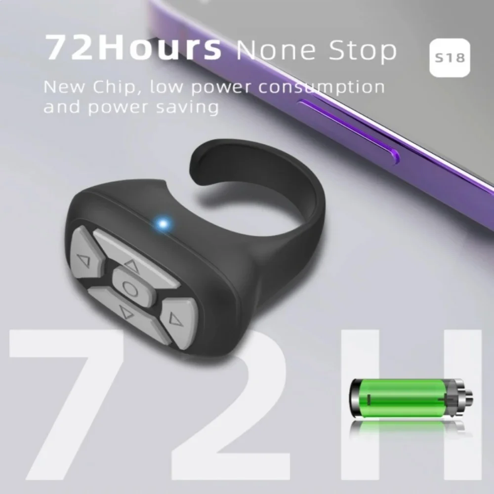 Wireless Bluetooth Remote Control Mobile Selfie Lazy Instant Music Video Ring Mobile Phone Bluetooth Controller For Apple Xiaomi