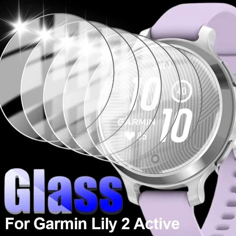 1-10PCS Tempered Glass Protective Films Guard For Garmin Lily 2 Active Smartwatch HD Clear Screen Protector Film Cover