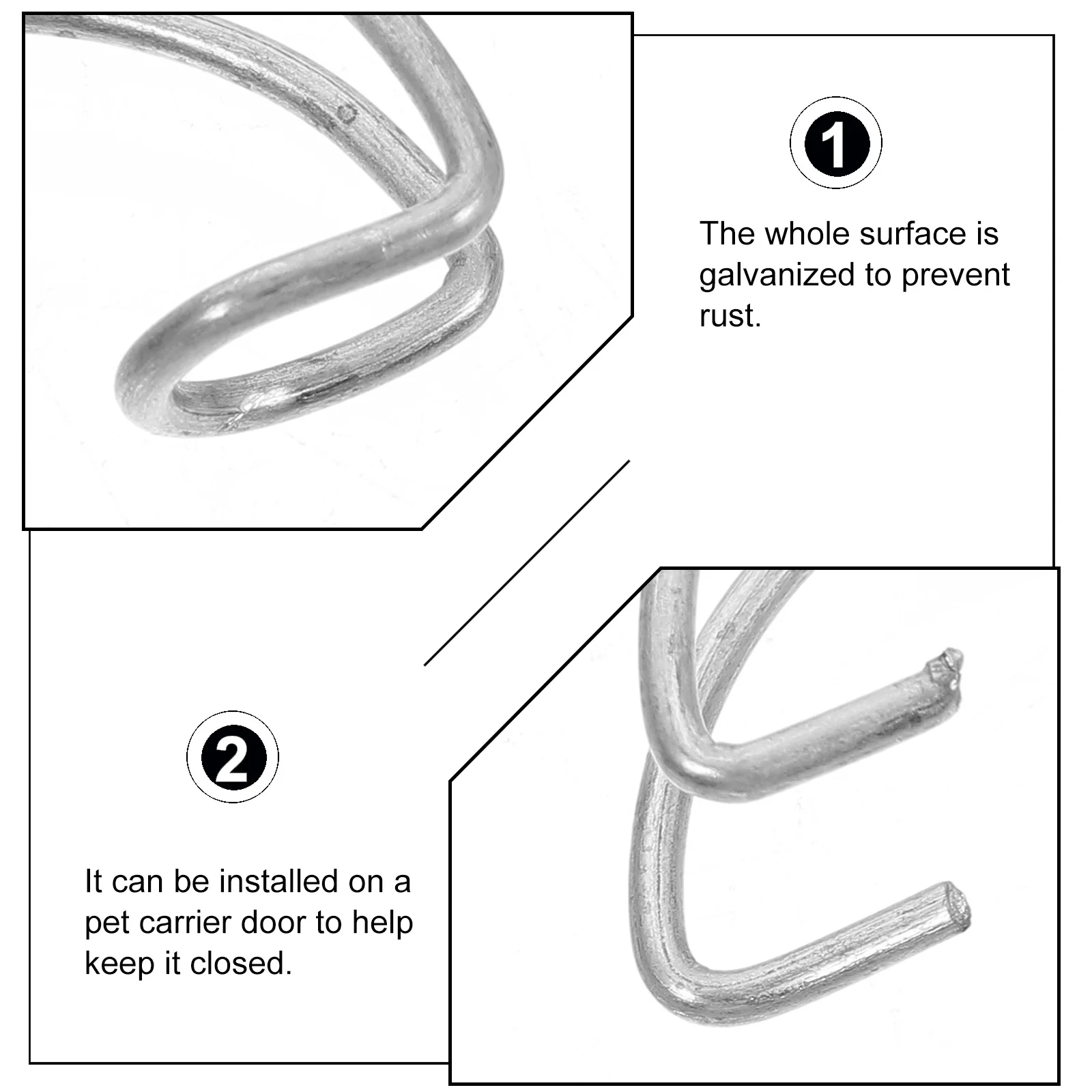 

40pcs Chicken Cage Door Hook High-grade Stainless Steel Durable Hooks Bird Cage Accessories Breeding Equipment Not Easy to