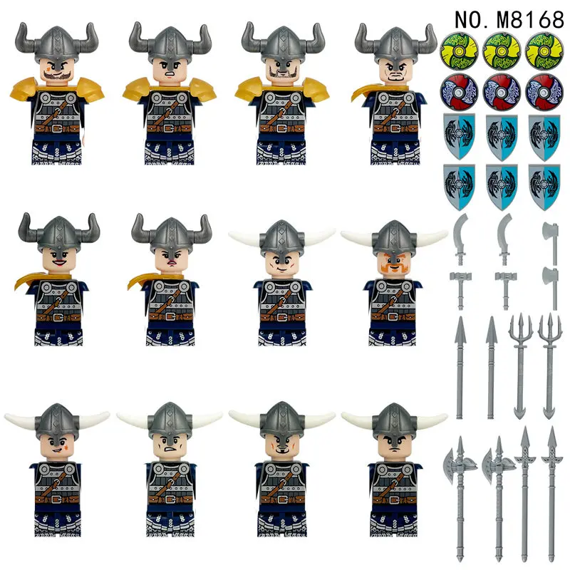 M8179 Middeleeuwse Leger Koning en Koningin Actiefiguren Bouwstenen Mini Beeldje Poppen Bricks Set Kinderen Speelgoed kerstcadeau