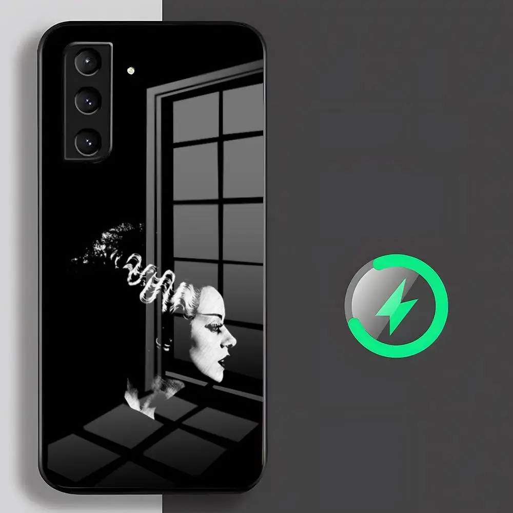 B-Bride Of Frankenstein Phone Case For Samsung S26 S25 S24 S23 S22 S21 S20 Edge Ultra Plus FE For Magsafe Glass Case