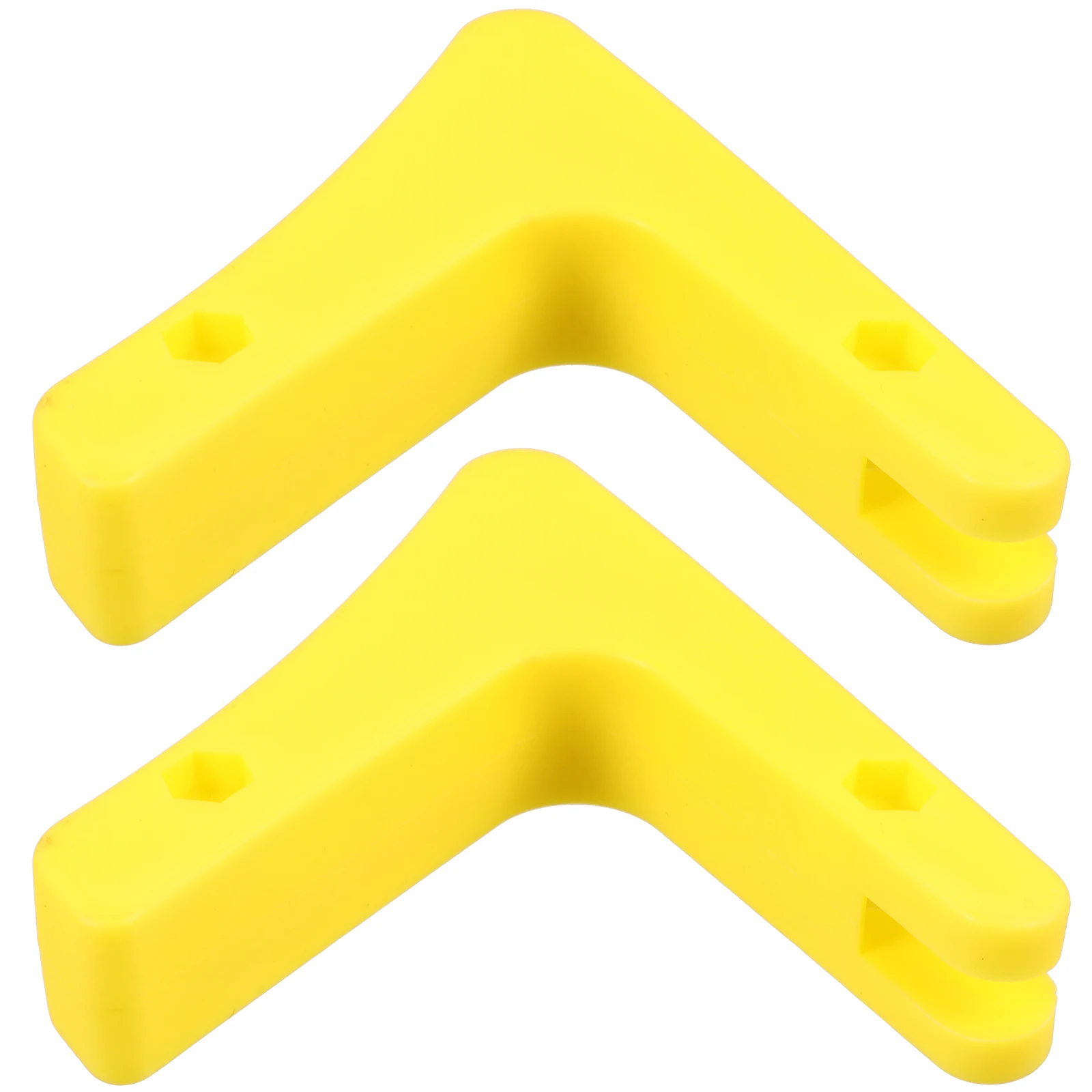 

2 Pcs Barbell Rack Accessories Durable Plastic Hooks for Wall Mounted Gym Home Use Yellow 10cm Slot Width Storage Stand