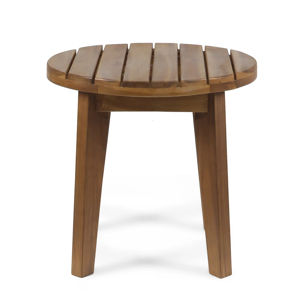 

Outdoor 16" Acacia Wood Side Table Teak Finish
