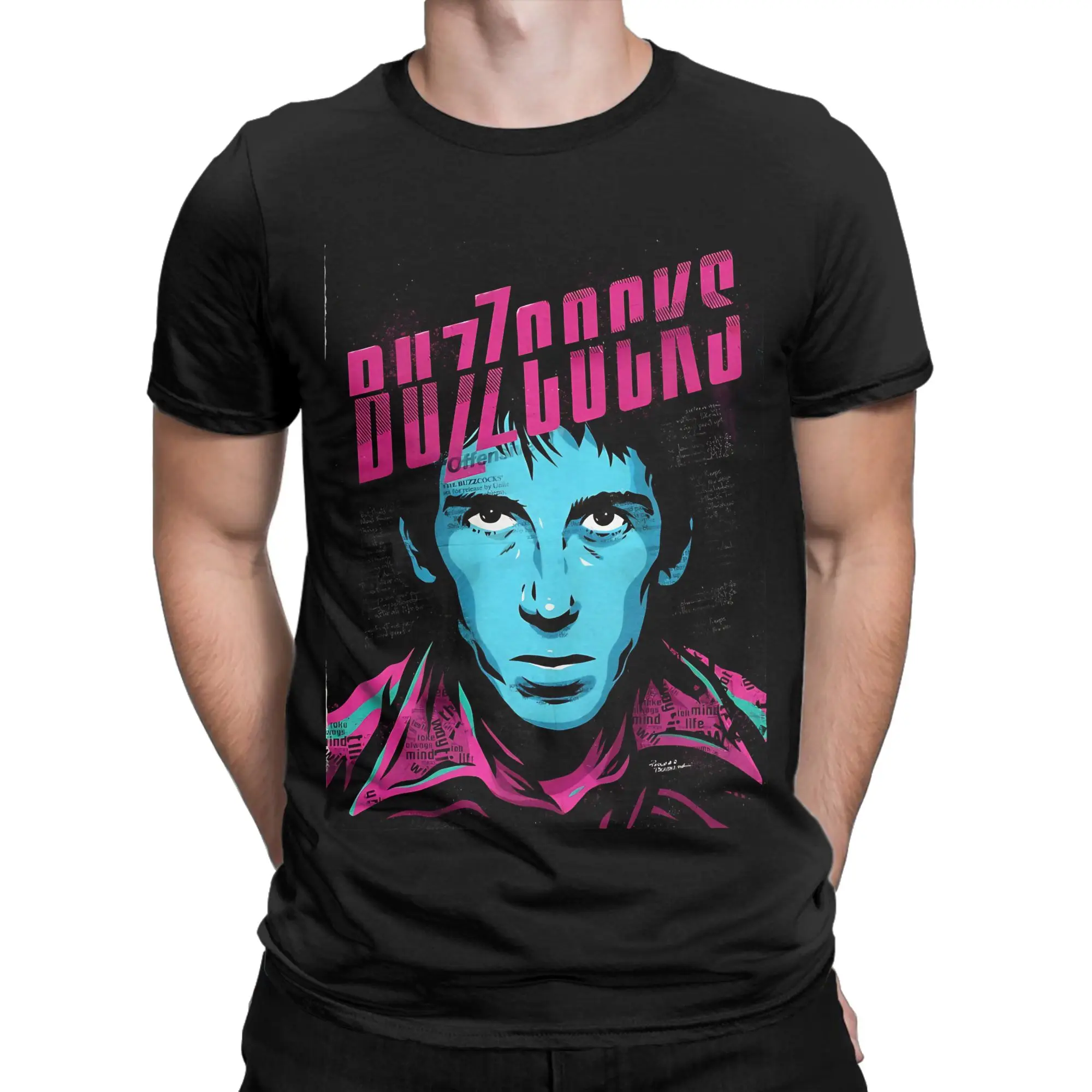 70S Punk Pop Art  Classic Novelty 100% Cotton T-Shirt Buzzcocks Tops Tees For Men
