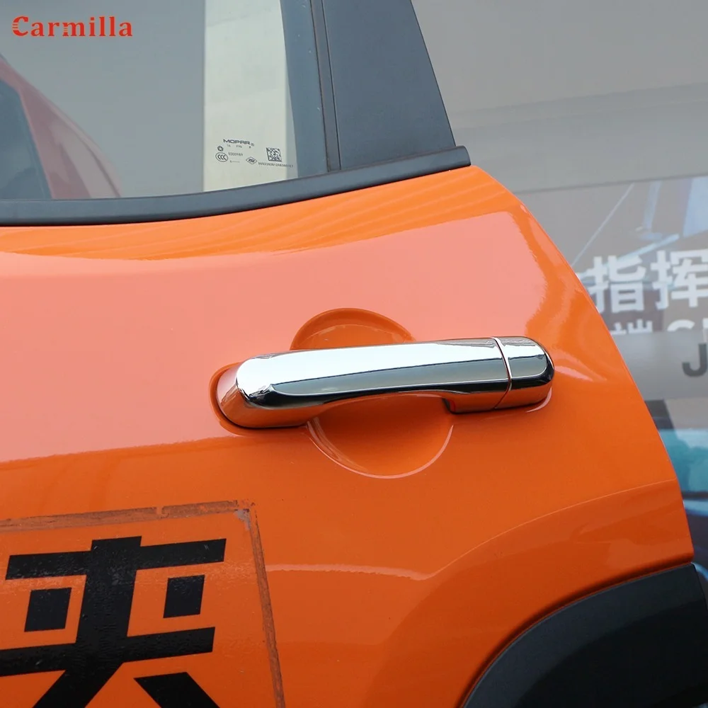 Juego de cubiertas de manija de puerta ABS para Jeep Renegade 2015-2019, embellecedor de protección, pegatina, accesorios, Carmilla