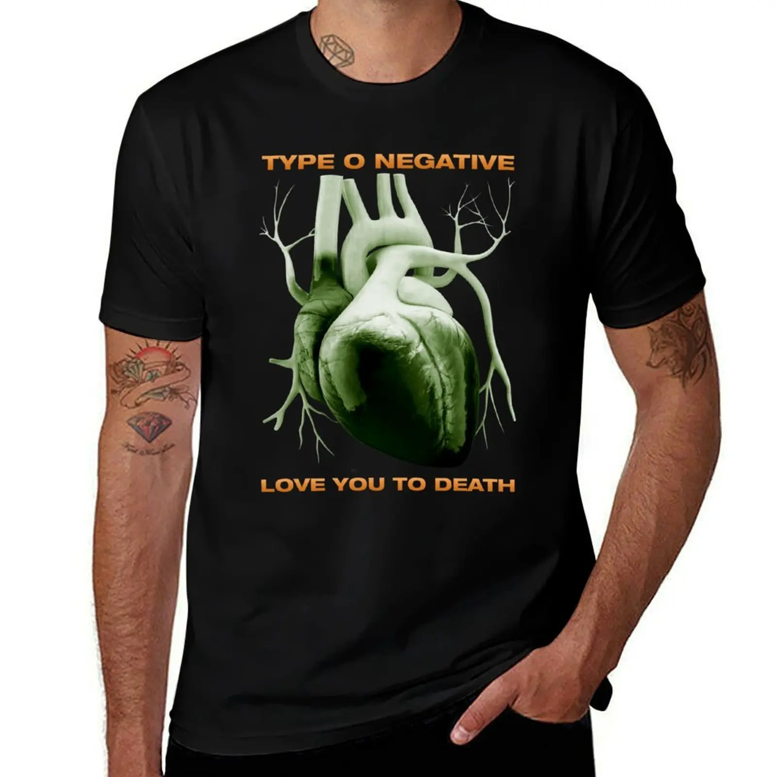 

t Negative anime Death To T-Shirt man cotton You shirts - man O (green) t Type for Love shirts