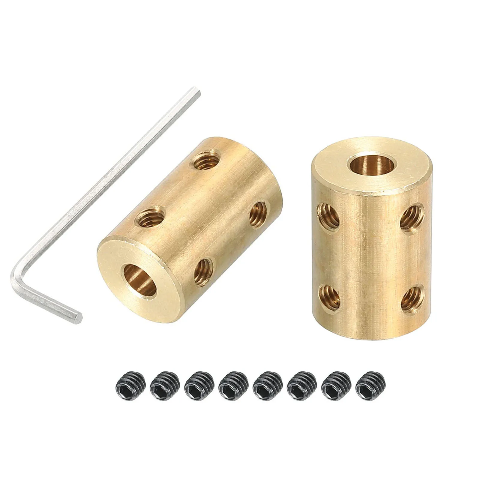 3mm to12mm Brass Rigid Motor Shaft Coupling Coupler Transmission Connector Sleeve Adapter for RC Boat Car Airplane 3D Printers