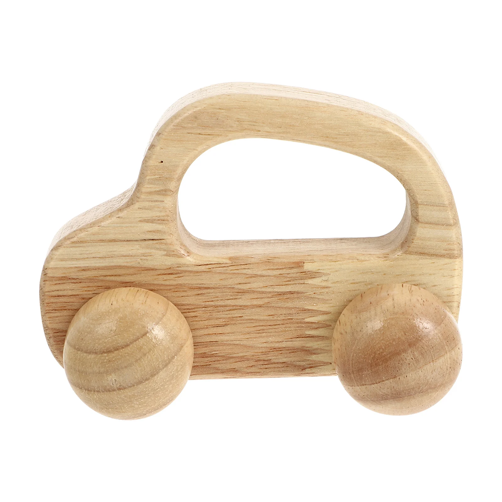 Toddler Wooden Push Car Premium Rubber Wood Infant Vehicle Development Sensory Baby Grasping Car Baby Chewing Wooden Cars